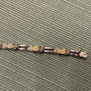 925 Sterling Silver and Opal Bracelet